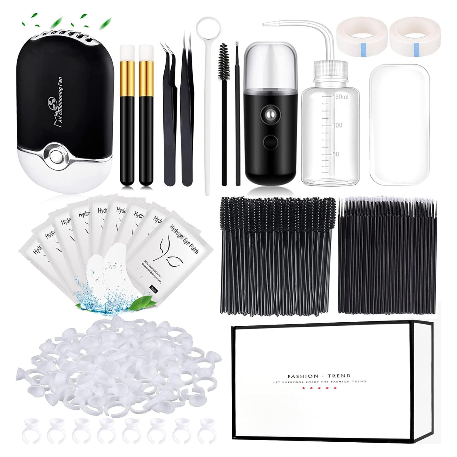 Kit Completo de Extensiones de Pestañas QUKLOGEN con Ventilador y Nebulizador