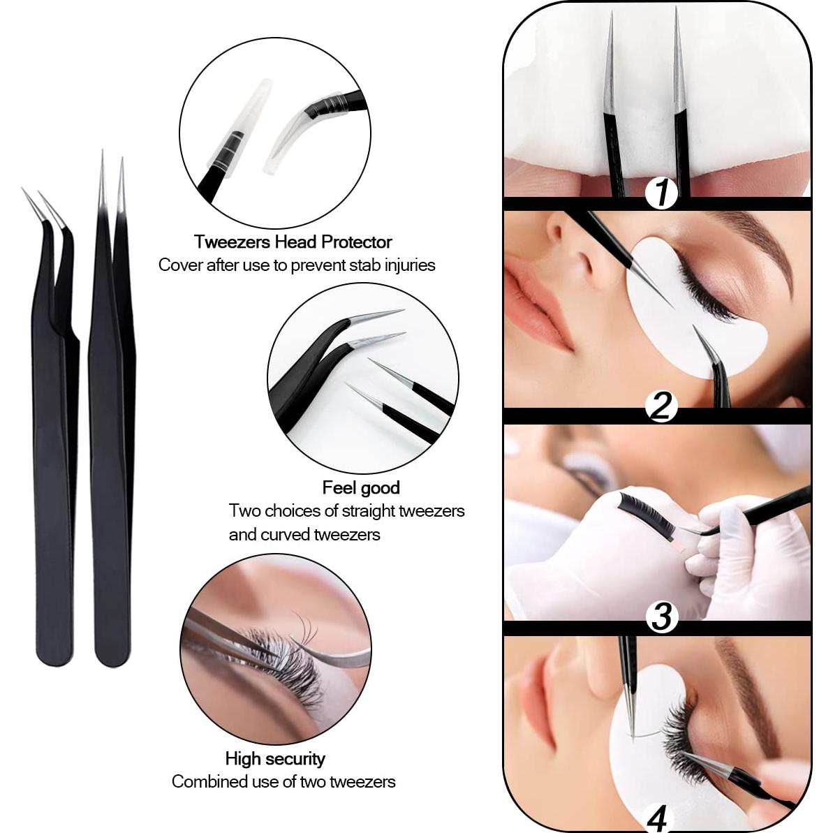 Kit Completo de Extensiones de Pestañas QUKLOGEN con Ventilador y Nebulizador