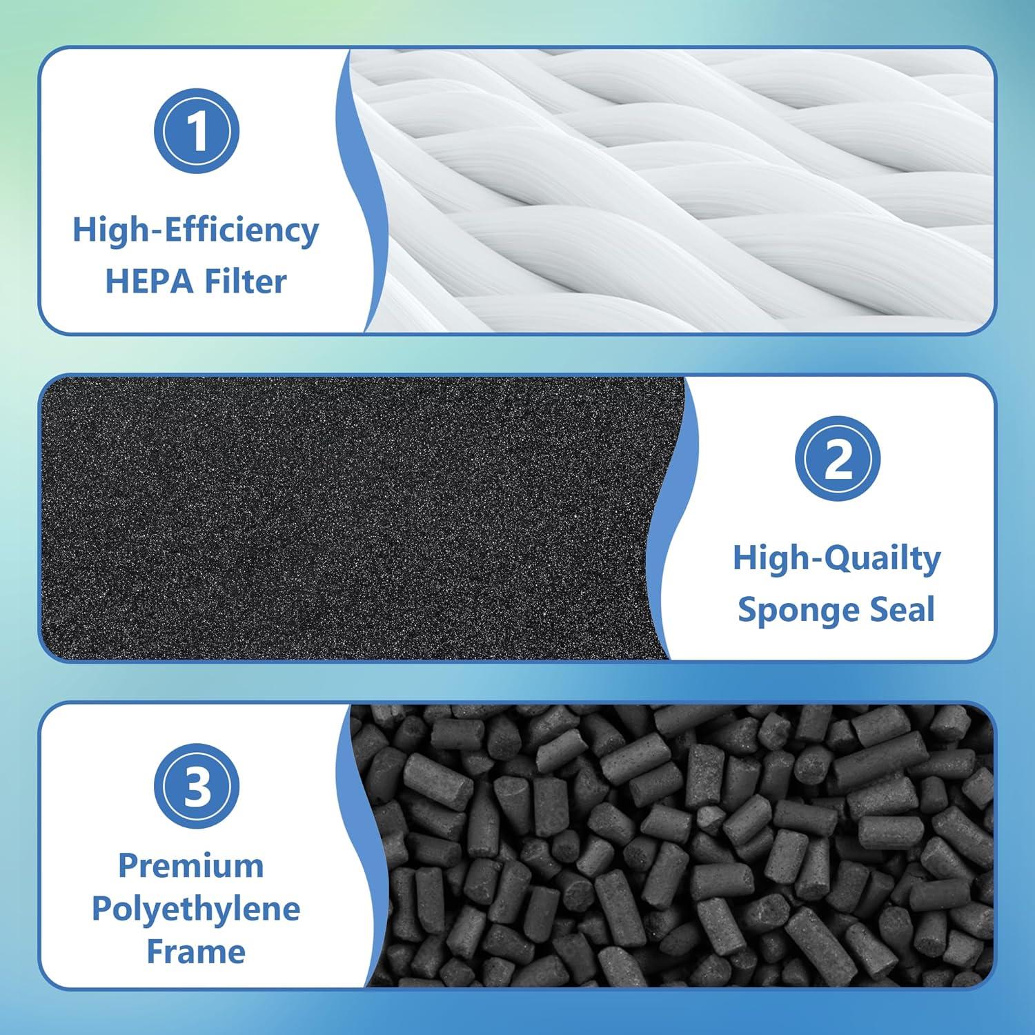 Filtros de Reemplazo Improvedhand para i-Robot Roomba E I Series - 6 Piezas + Cepillo