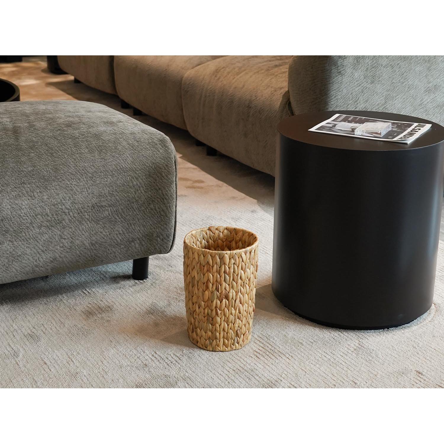 Cesta de Basura de Mimbre Coeusy 7.57 Litros Redonda