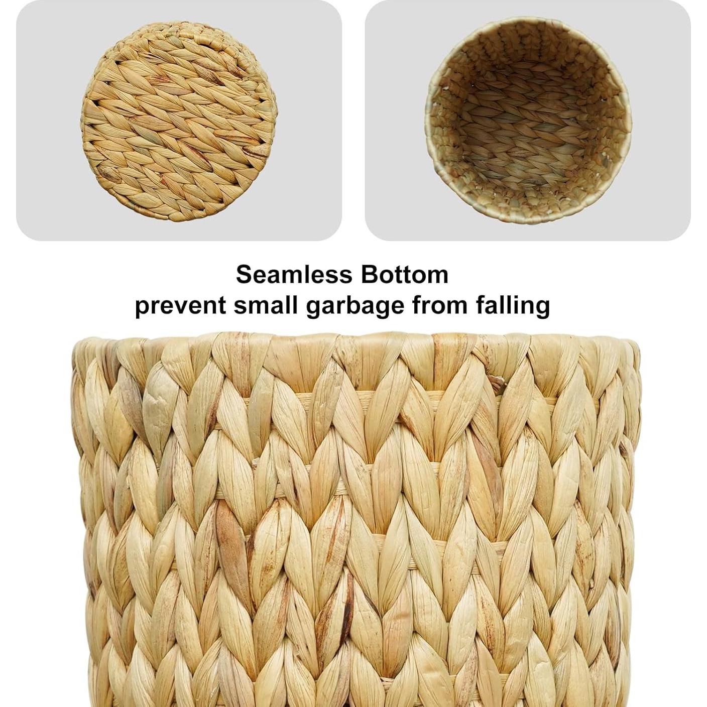 Cesta de Basura de Mimbre Coeusy 7.57 Litros Redonda