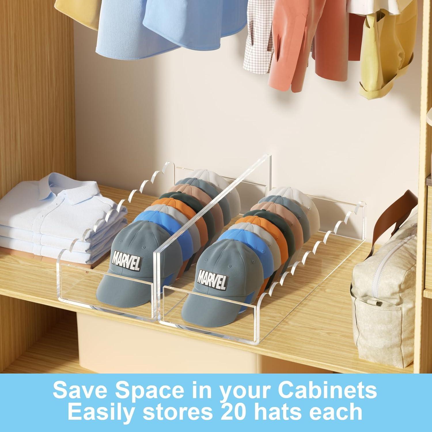 Organizador de Gorras de Béisbol YUNEASELF Acrílico Transparente