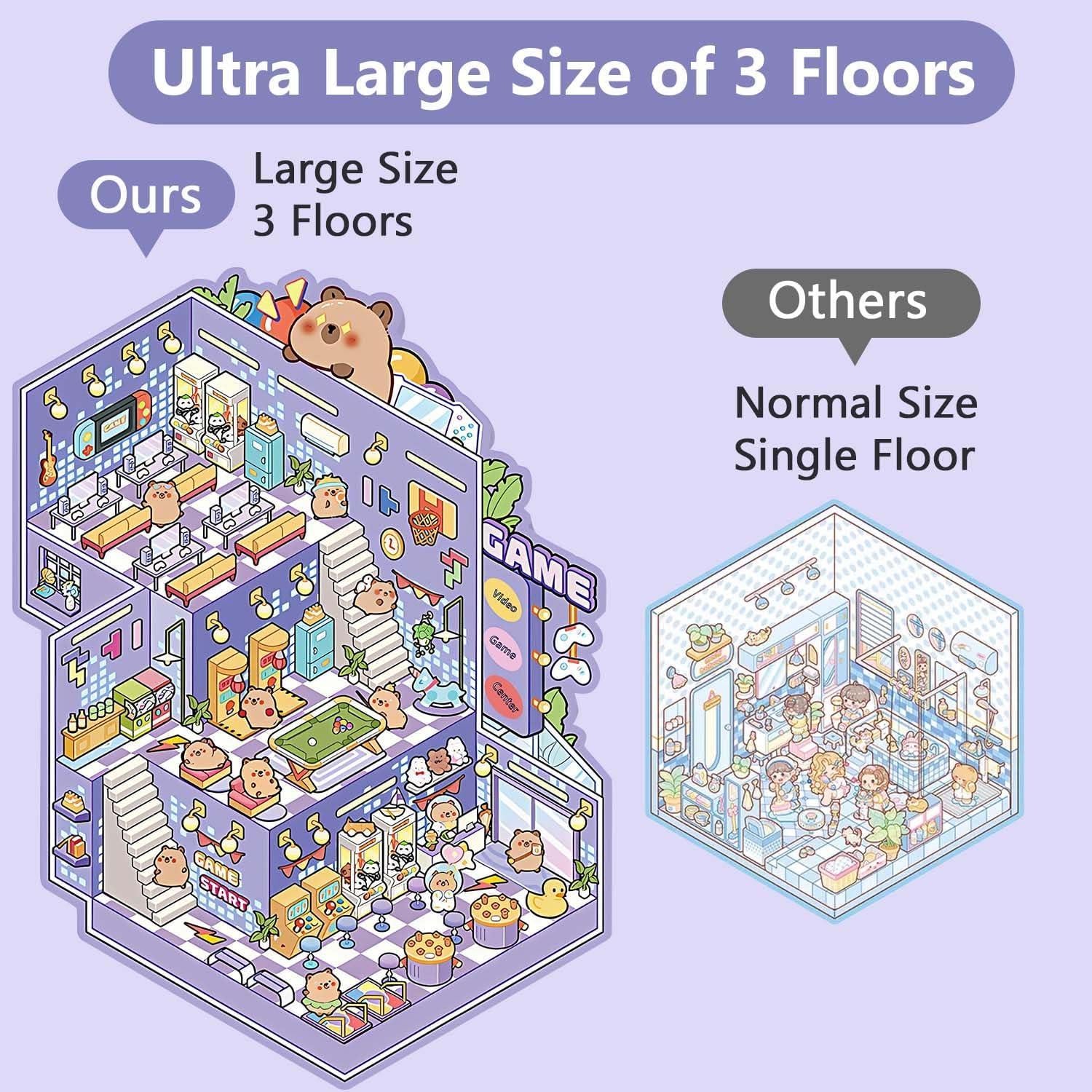 Set de Pegatinas 3D Reutilizables MVRPOWER - 4 Escenas DIY