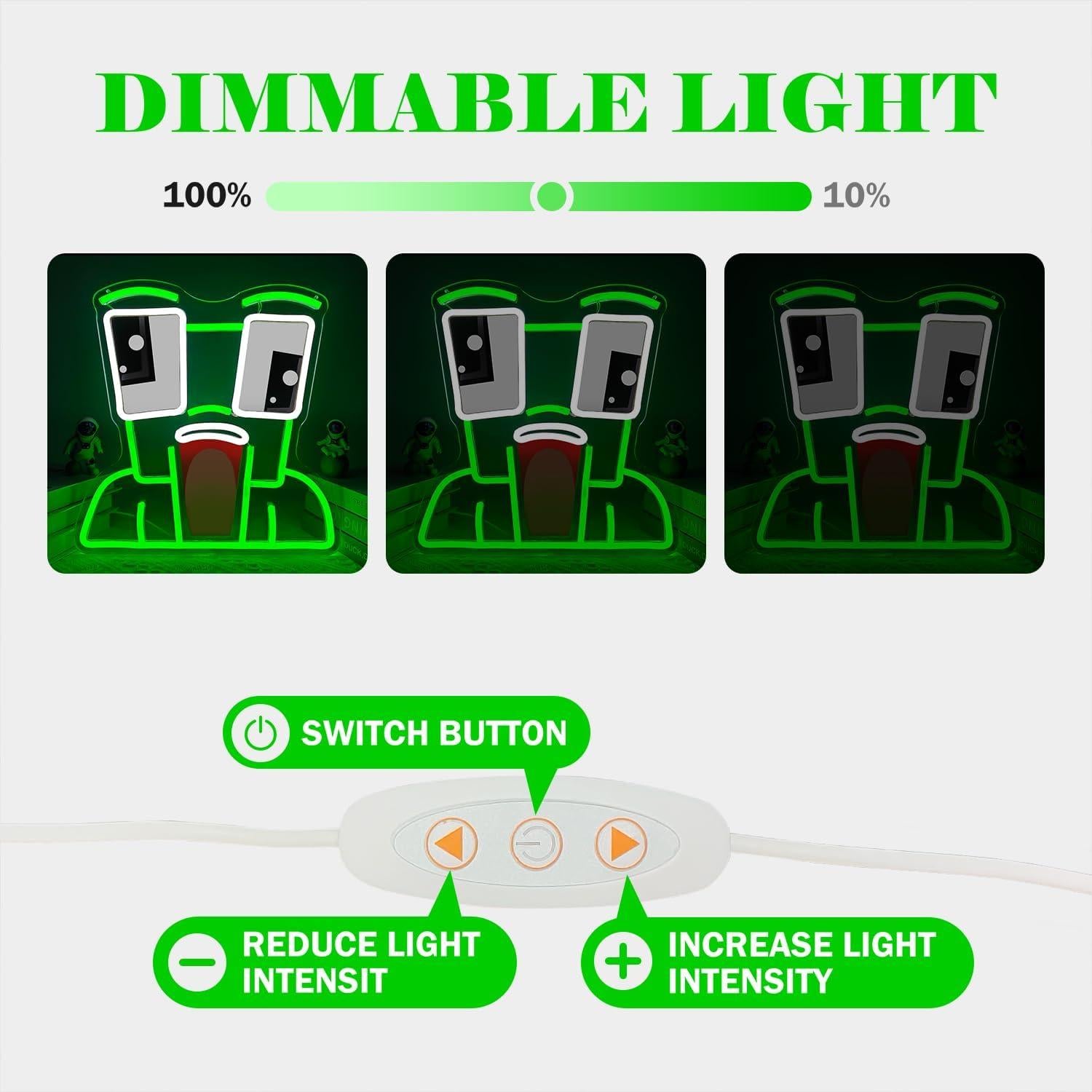 Cartel Neón Rana Verde LED YvuYamg para Decoración de Pared