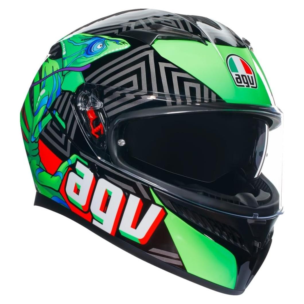 Casco Integral AGV K3 Kamaleon Negro/Rojo Grande