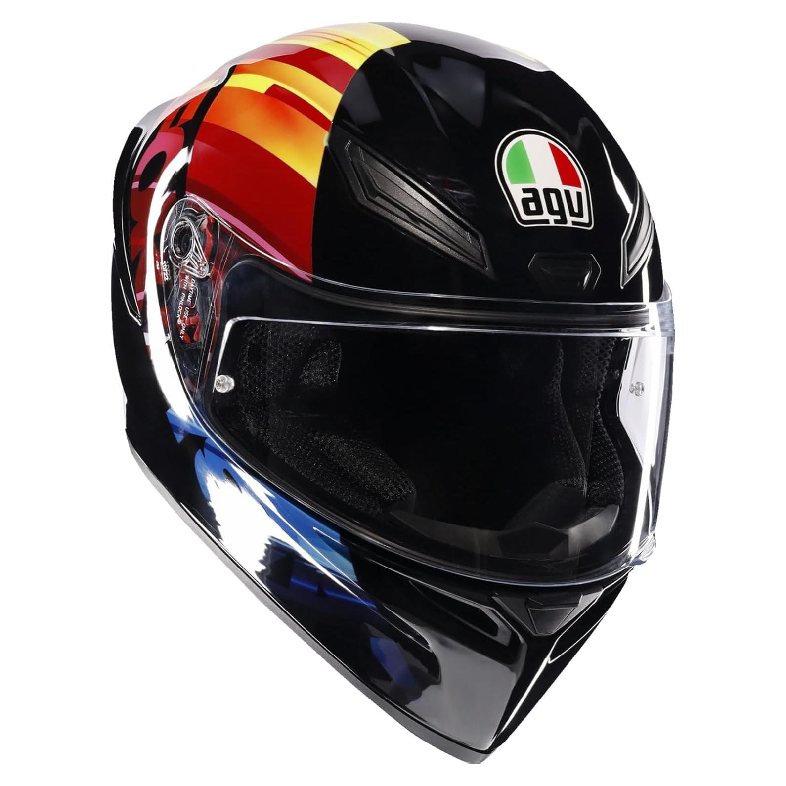 Casco de Motocicleta AGV K1 S Pulse Negro/Rojo XL