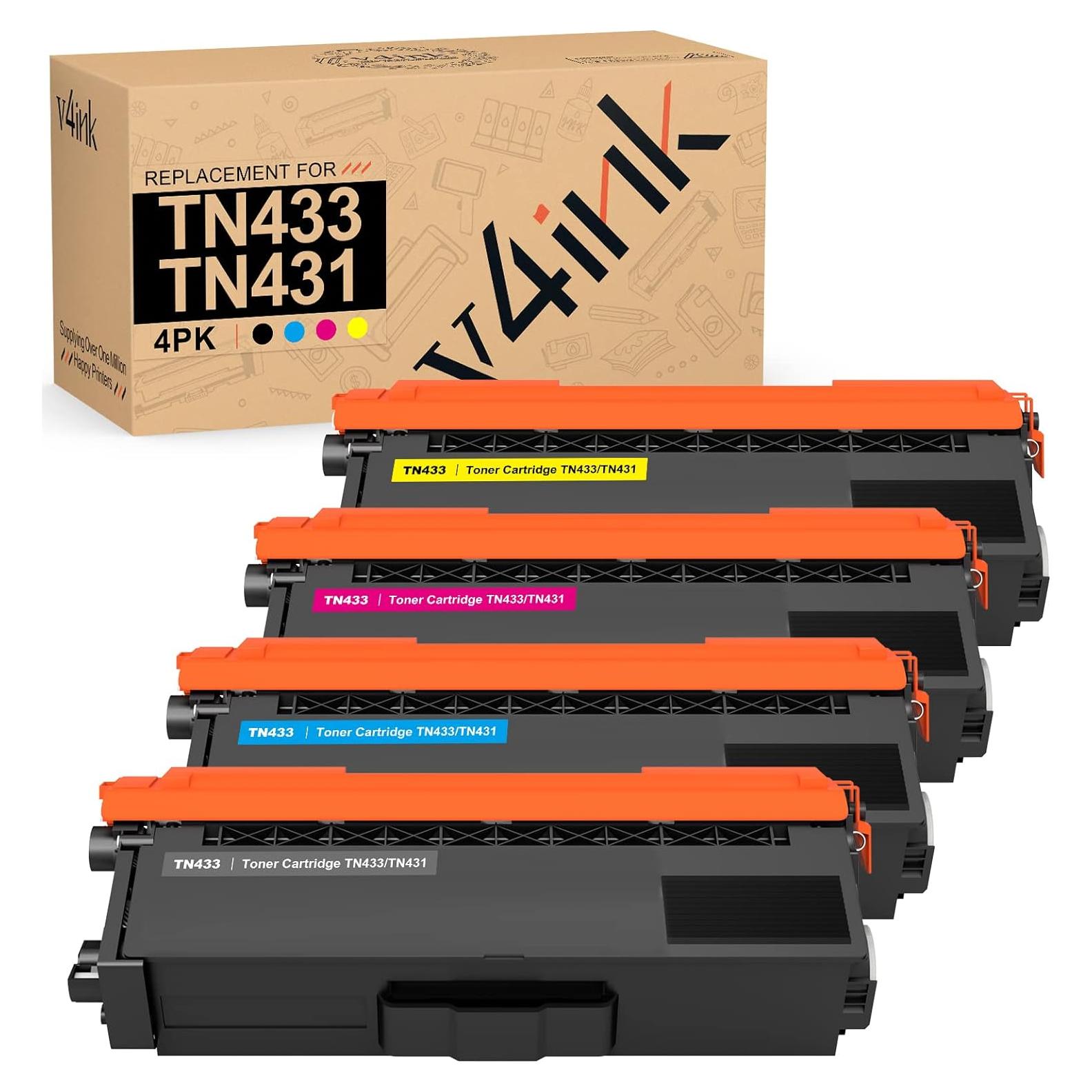 Cartucho de Tóner Compatible v4ink TN433 TN431 para Brother