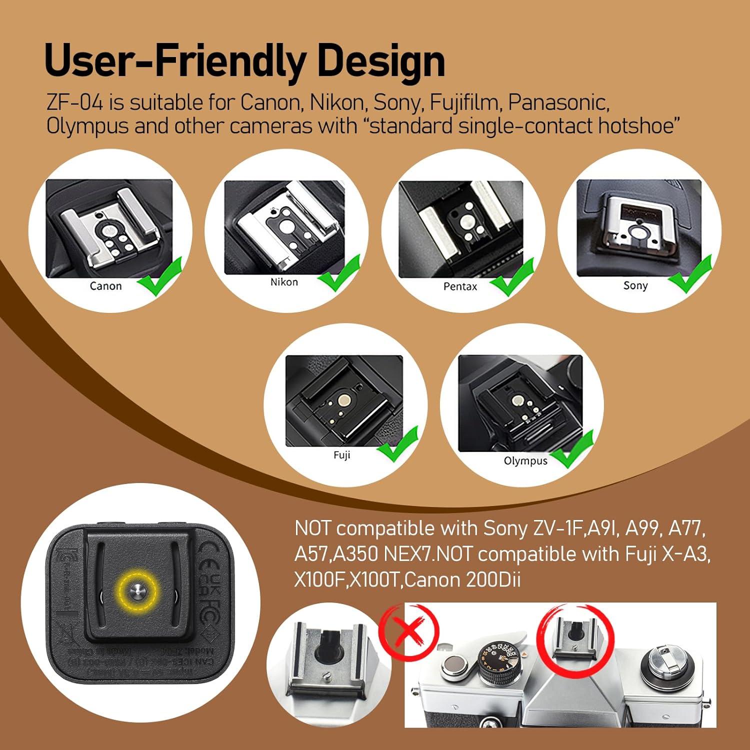 Flash Mini Zeniko ZF04 - 2 Niveles de Brillo, 109g