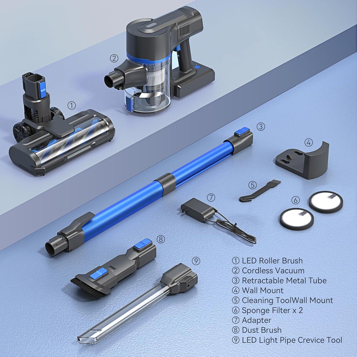 Aspiradora Inalámbrica Genérico S1 Series 500W 40Kpa Azul