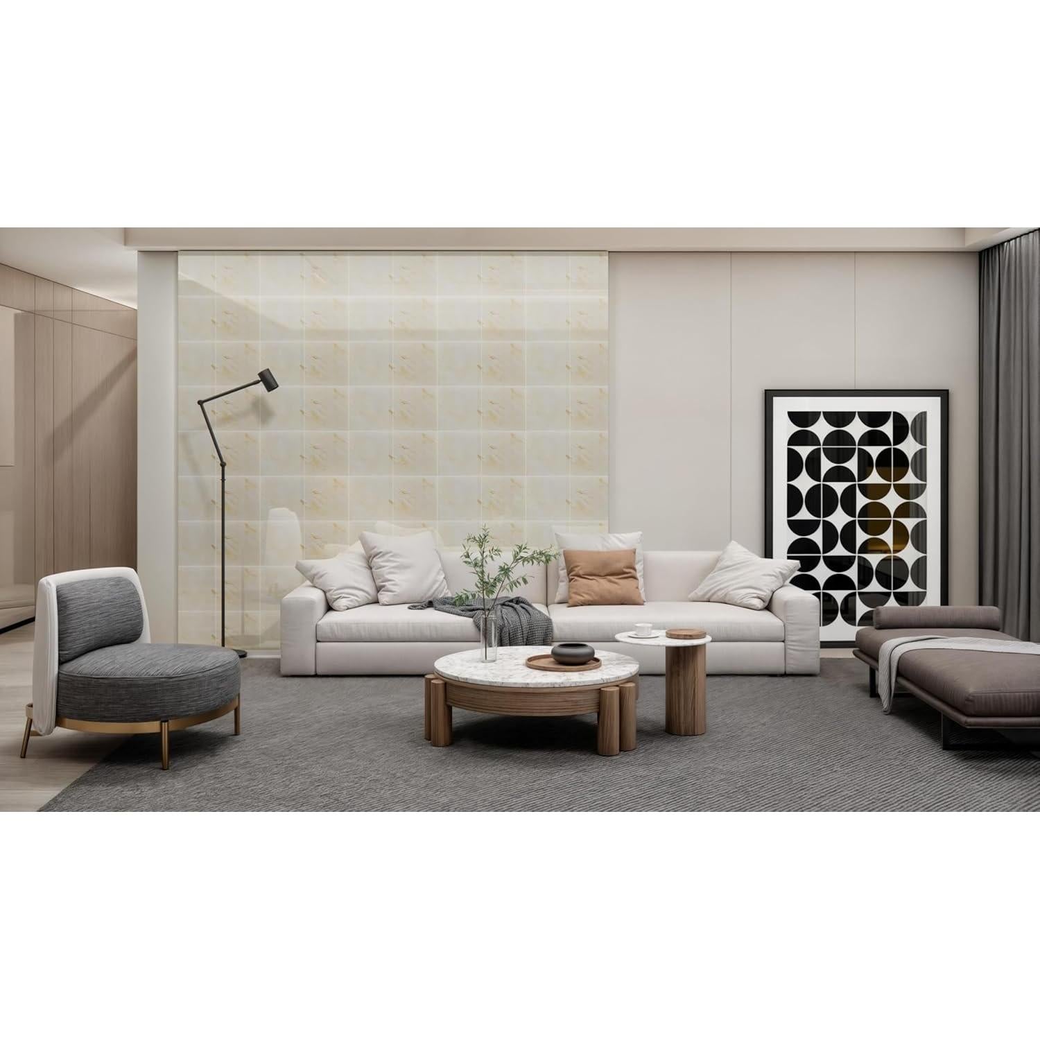 Azulejos Autoadhesivos DEKKOR de Mármol Beige 30.48x30.48 cm