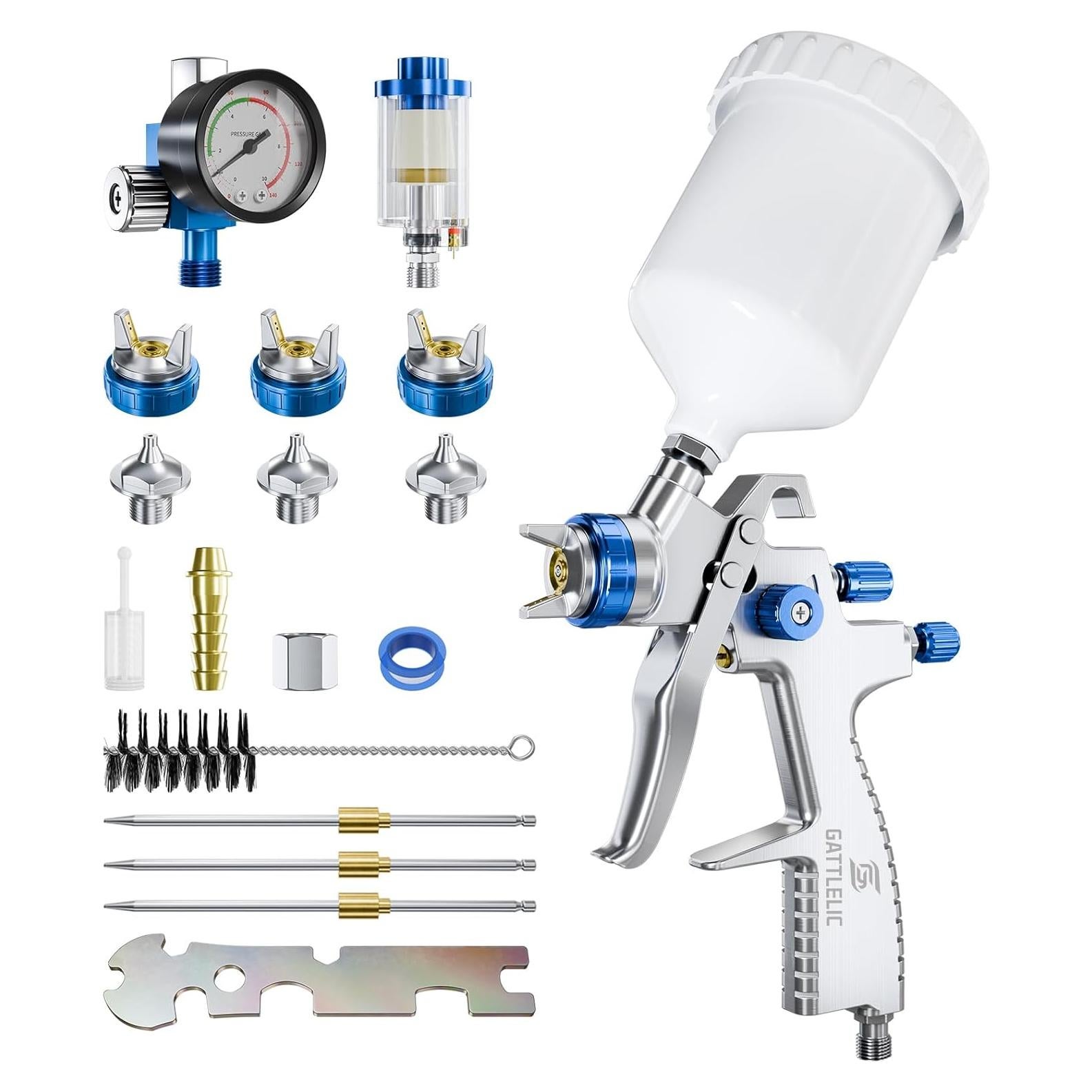 Pistola de Pulverización de Aire LVLP GATTLELIC 1.3/1.5/1.7mm