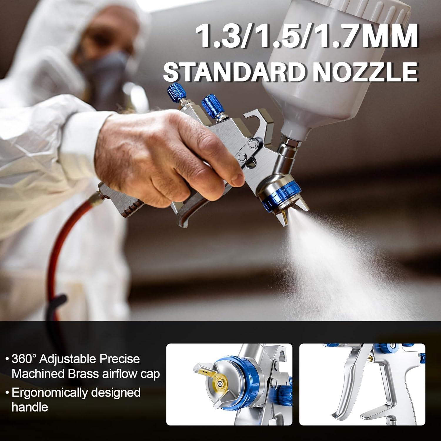 Pistola de Pulverización de Aire LVLP GATTLELIC 1.3/1.5/1.7mm