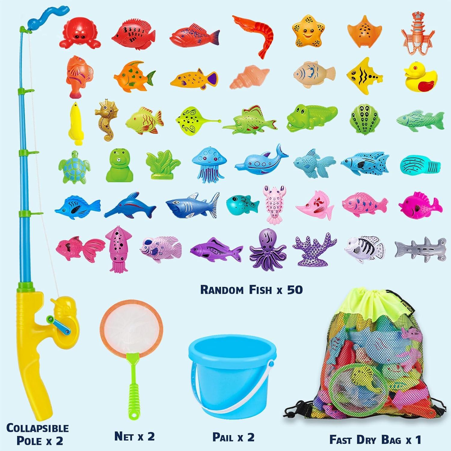 Juego de Pesca Magnético CozyBomB™ para Niños - 50 Peces