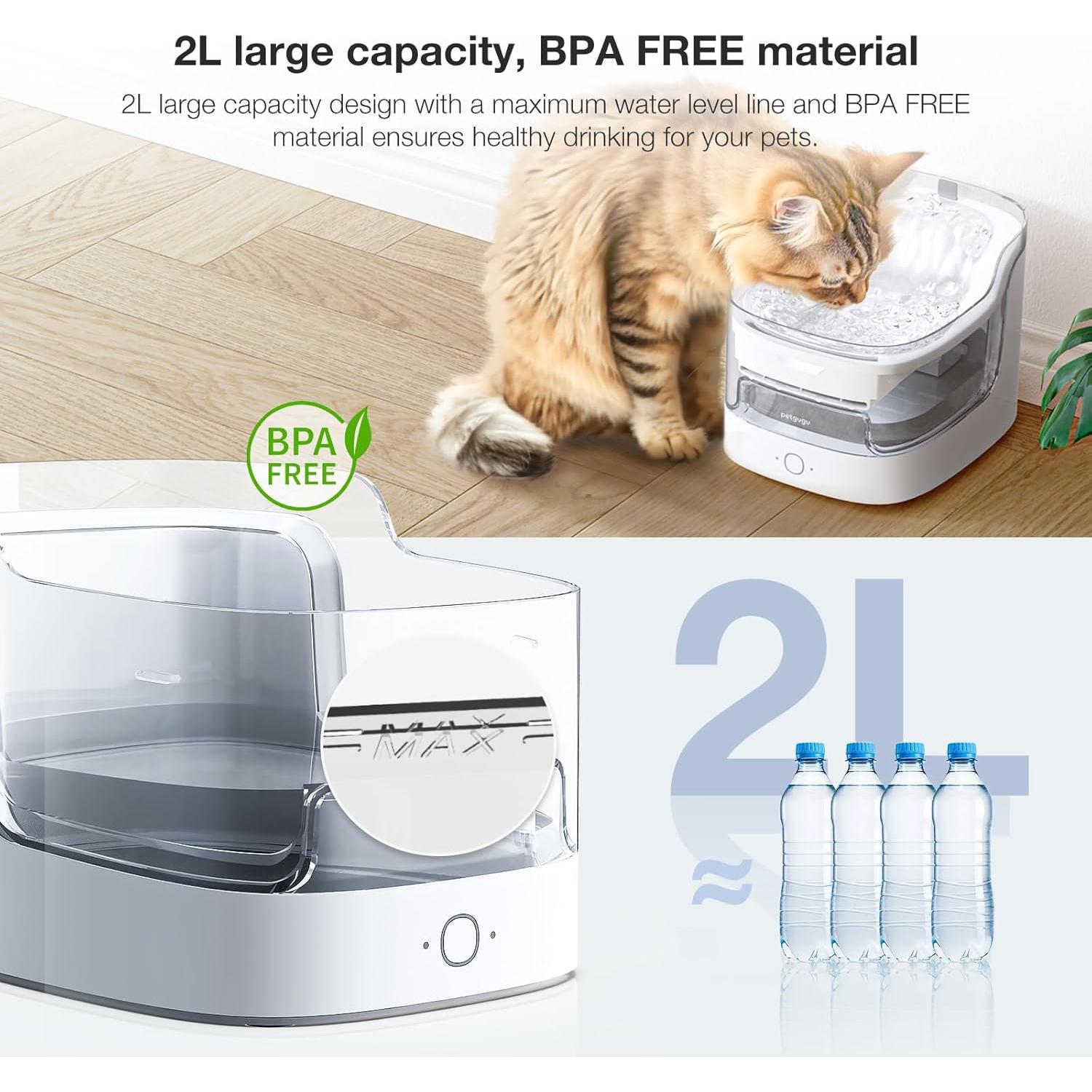 Dispensador Automático de Agua para Gatos 2L PETGUGU PF1L
