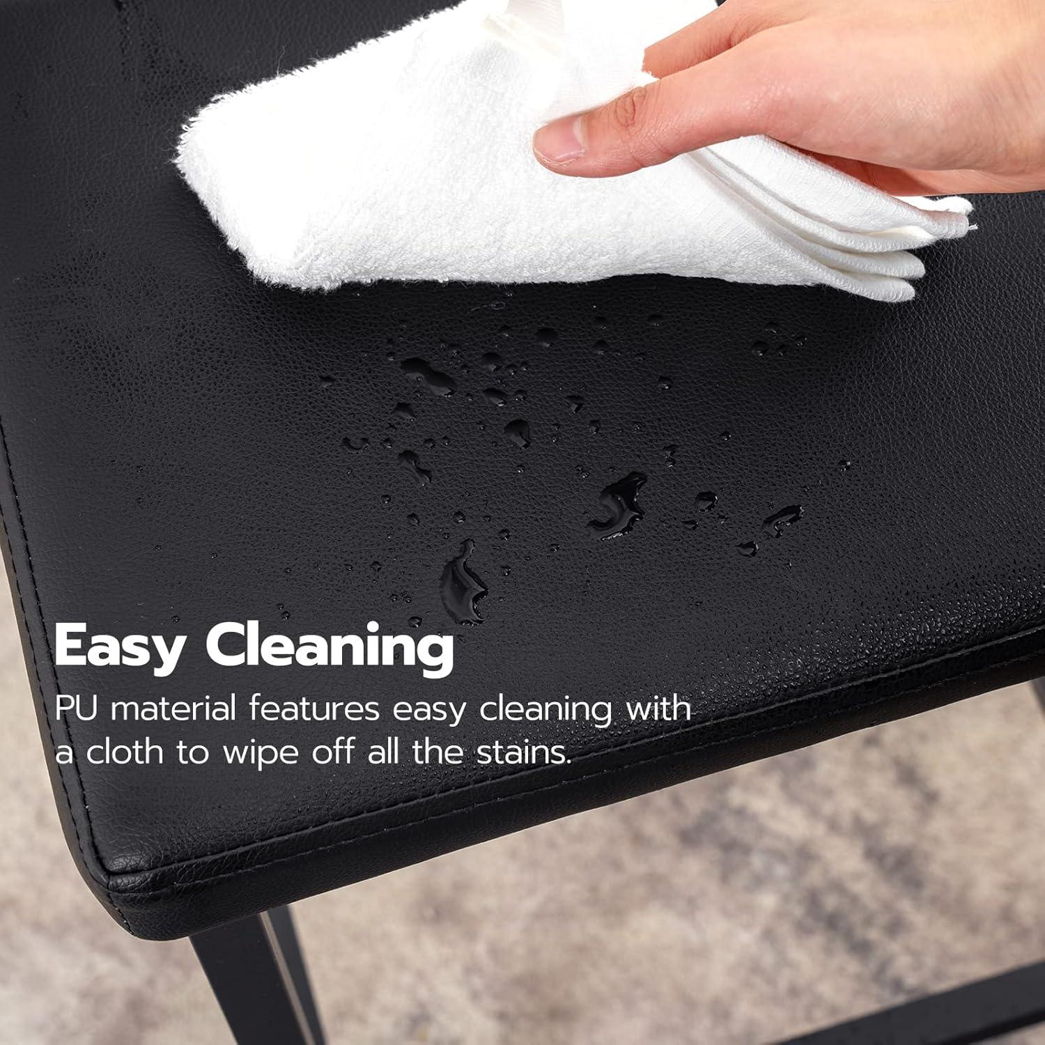 Juego de 2 Taburetes de Bar HOOBRO Negro 63 cm Altura