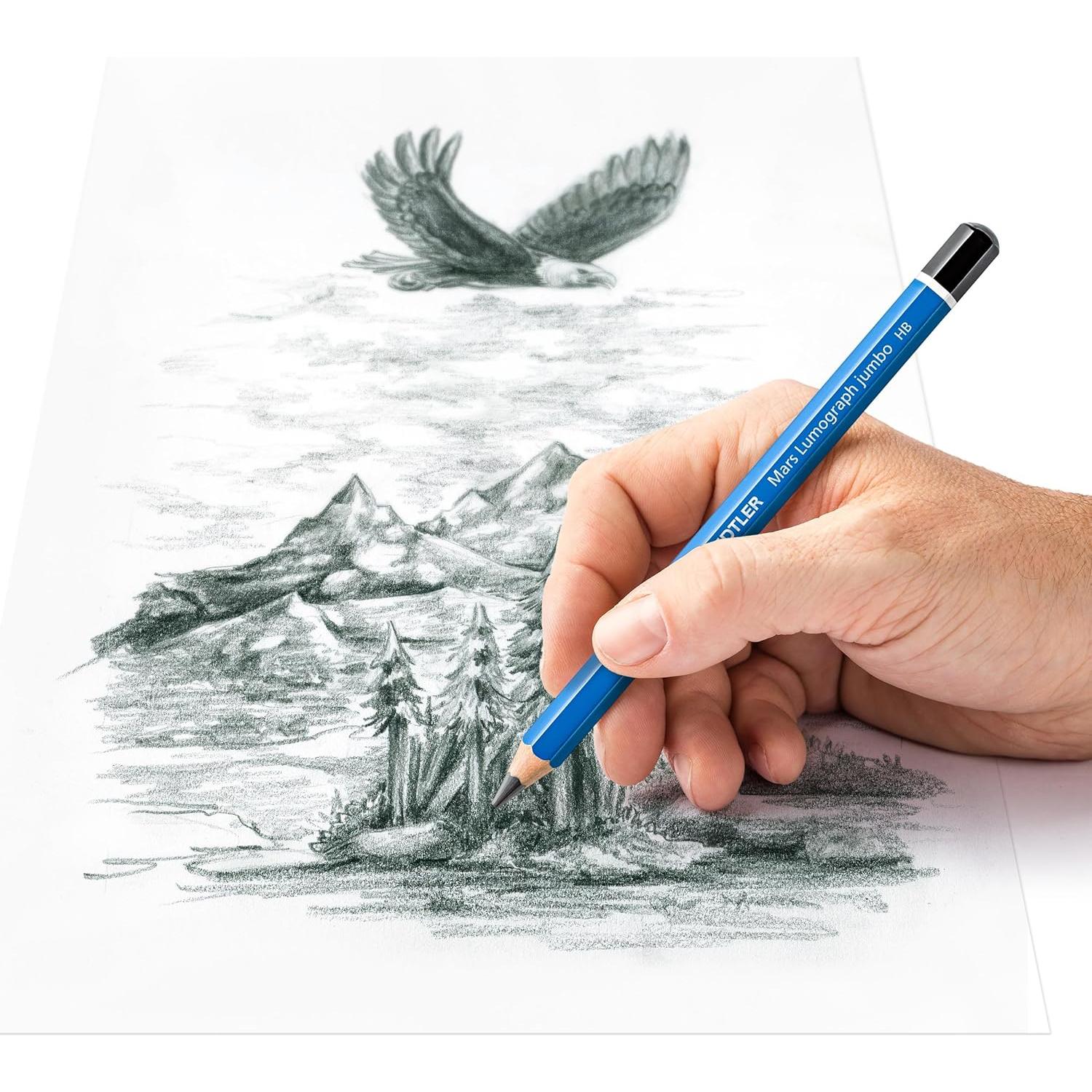 Set de 5 lápices de dibujo Jumbo Staedtler Lumograph 4B