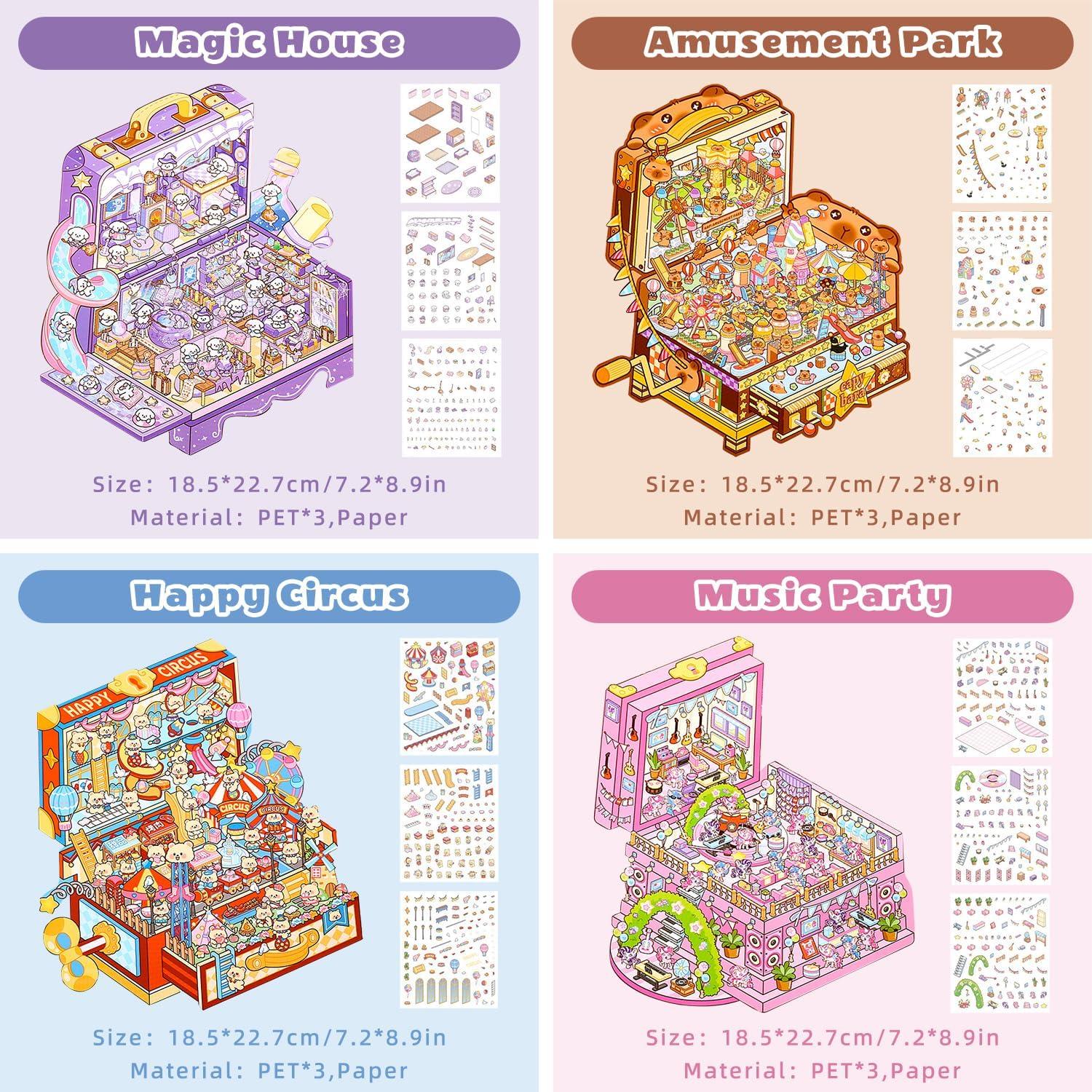 Set de Stickers 3D DIY KEKEMEOW para Decoración Creativa