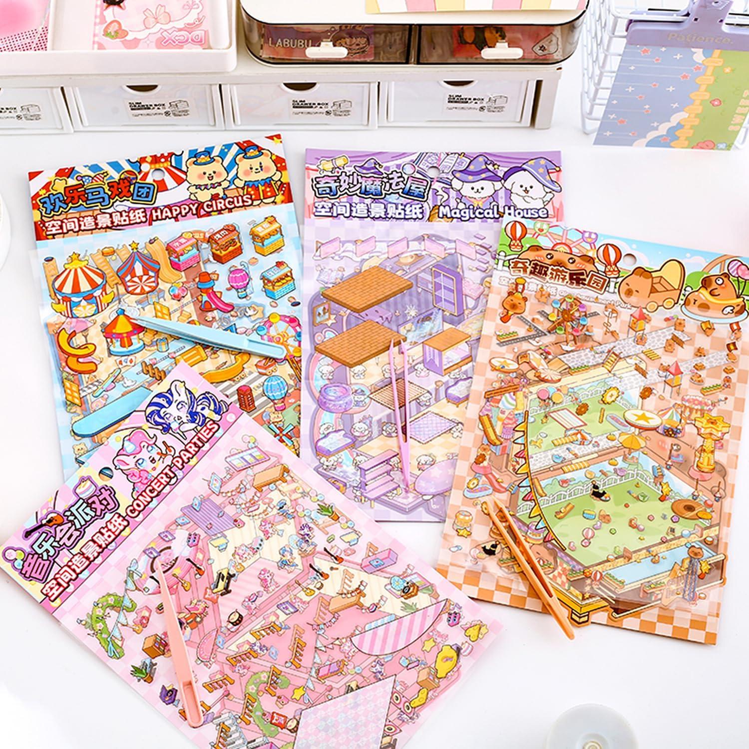 Set de Stickers 3D DIY KEKEMEOW para Decoración Creativa