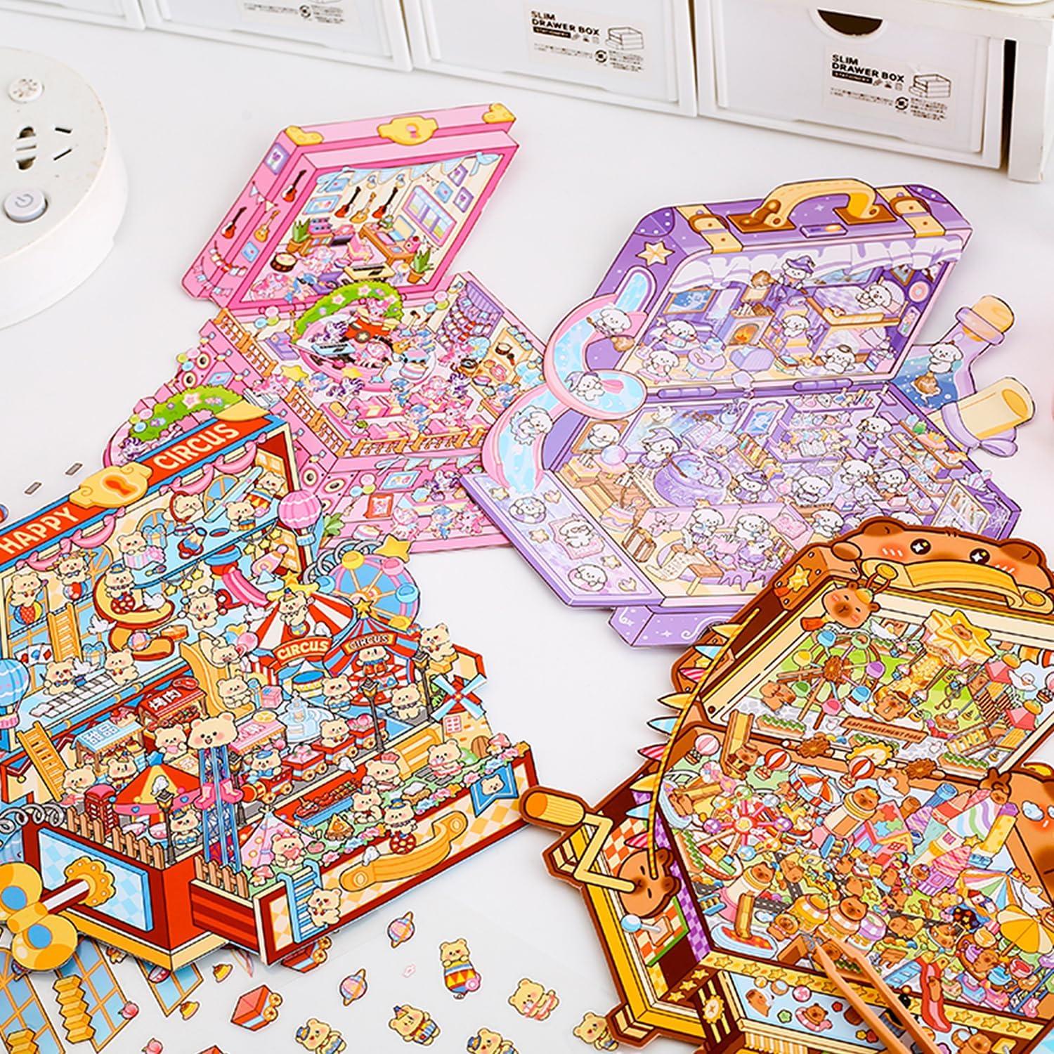 Set de Stickers 3D DIY KEKEMEOW para Decoración Creativa