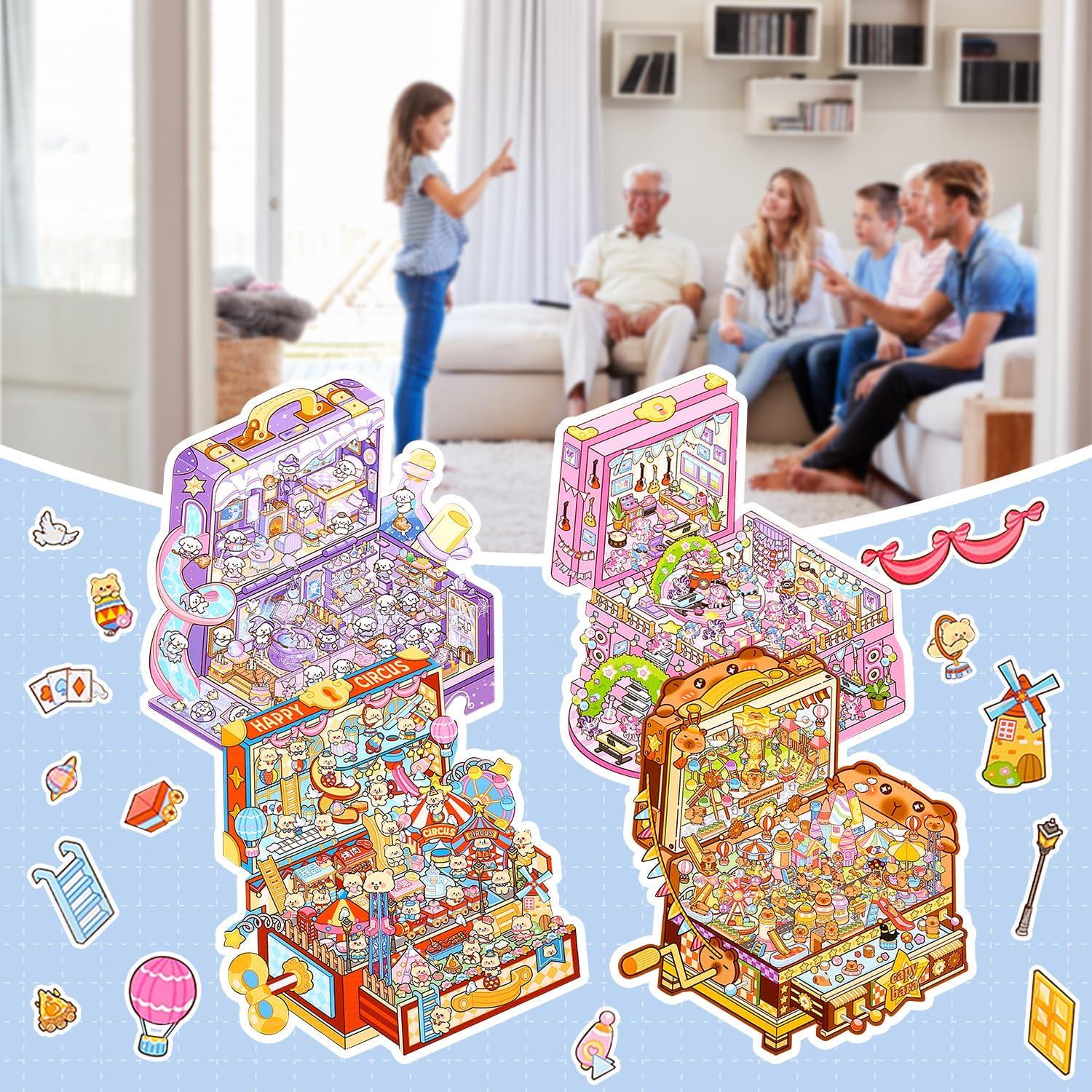 Set de Stickers 3D DIY KEKEMEOW para Decoración Creativa