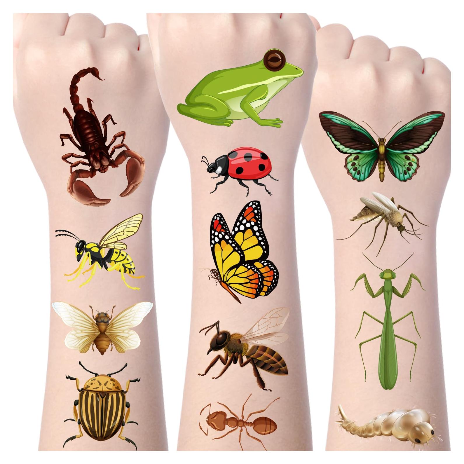 Tatuajes Temporales de Insectos Yoyuspy - 200+ Tatuajes para Niños