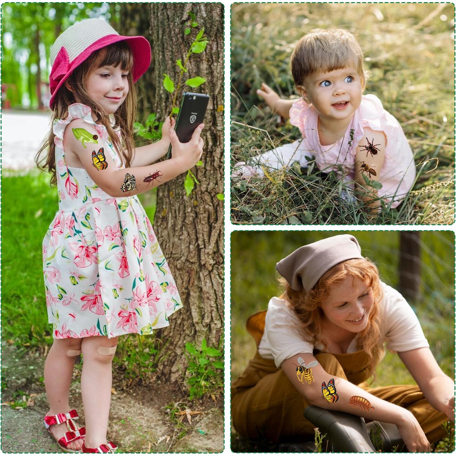 Tatuajes Temporales de Insectos Yoyuspy - 200+ Tatuajes para Niños