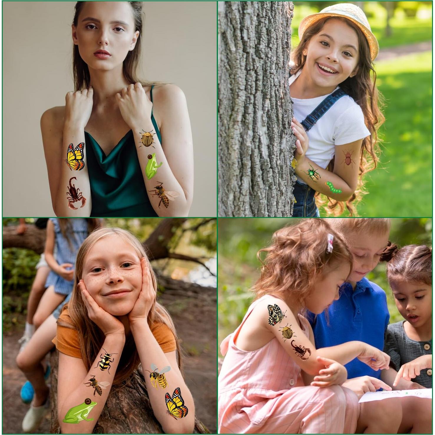 Tatuajes Temporales de Insectos Yoyuspy - 200+ Tatuajes para Niños