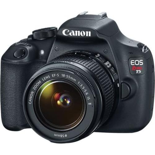 Cámara DSLR Canon EOS Rebel T5 + Lentes 18-55mm y 75-300mm