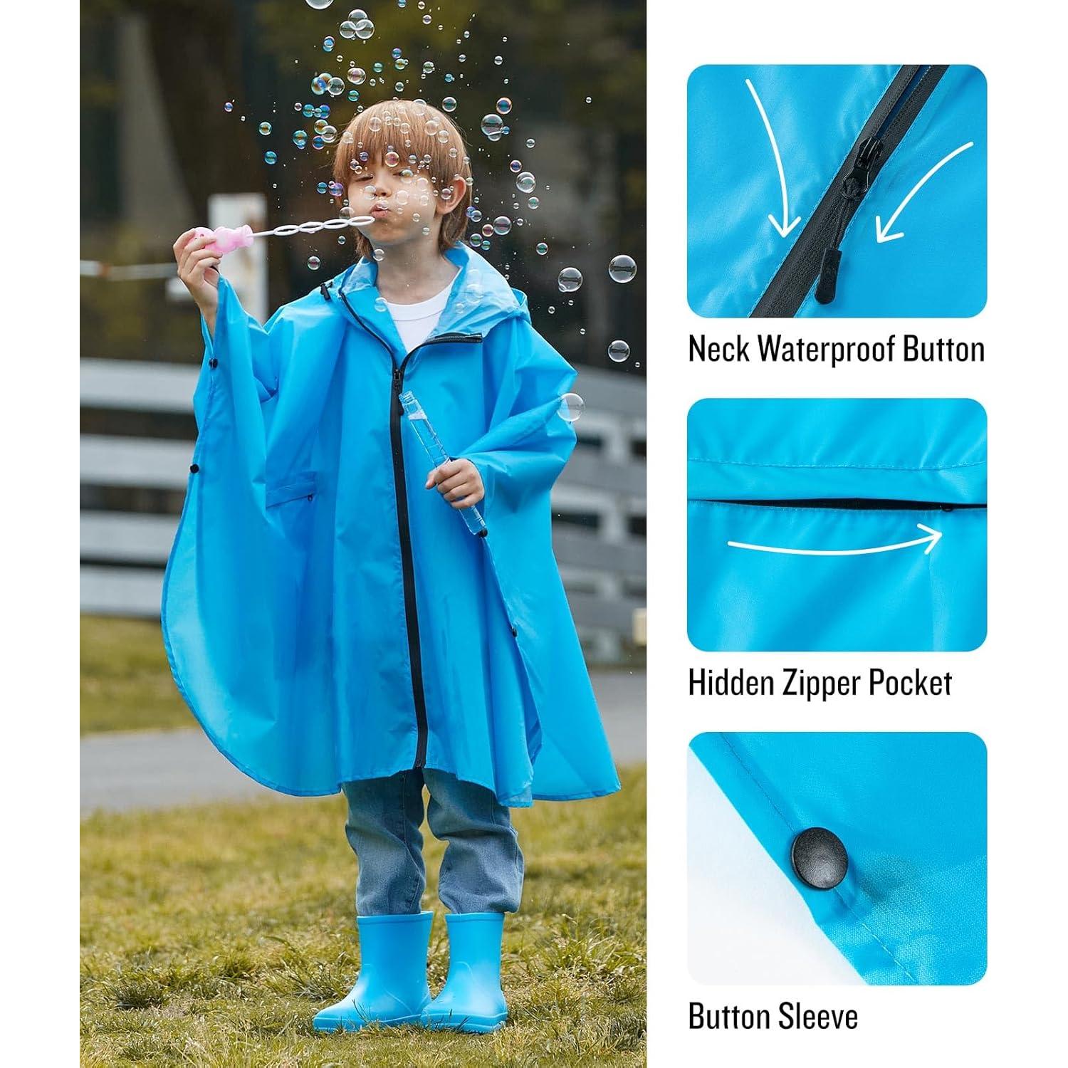 Chaqueta Impermeable Ligera Niños SaphiRose K28 Azul 3-5T