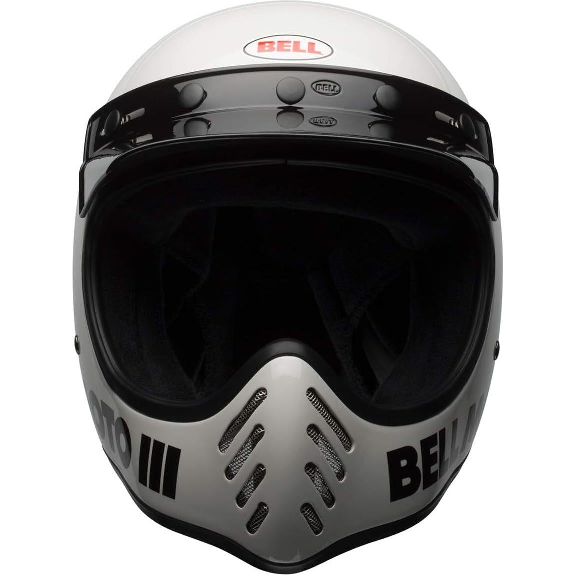 Casco Bell Moto-3 Blanco Brillante Grande 40,6x30,5 cm