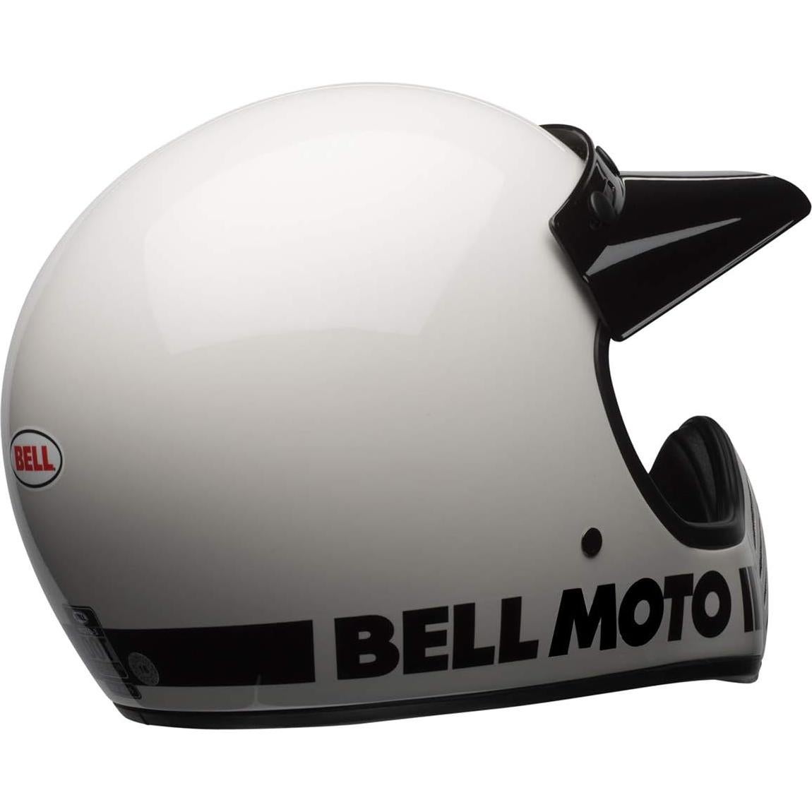 Casco Bell Moto-3 Blanco Brillante Grande 40,6x30,5 cm