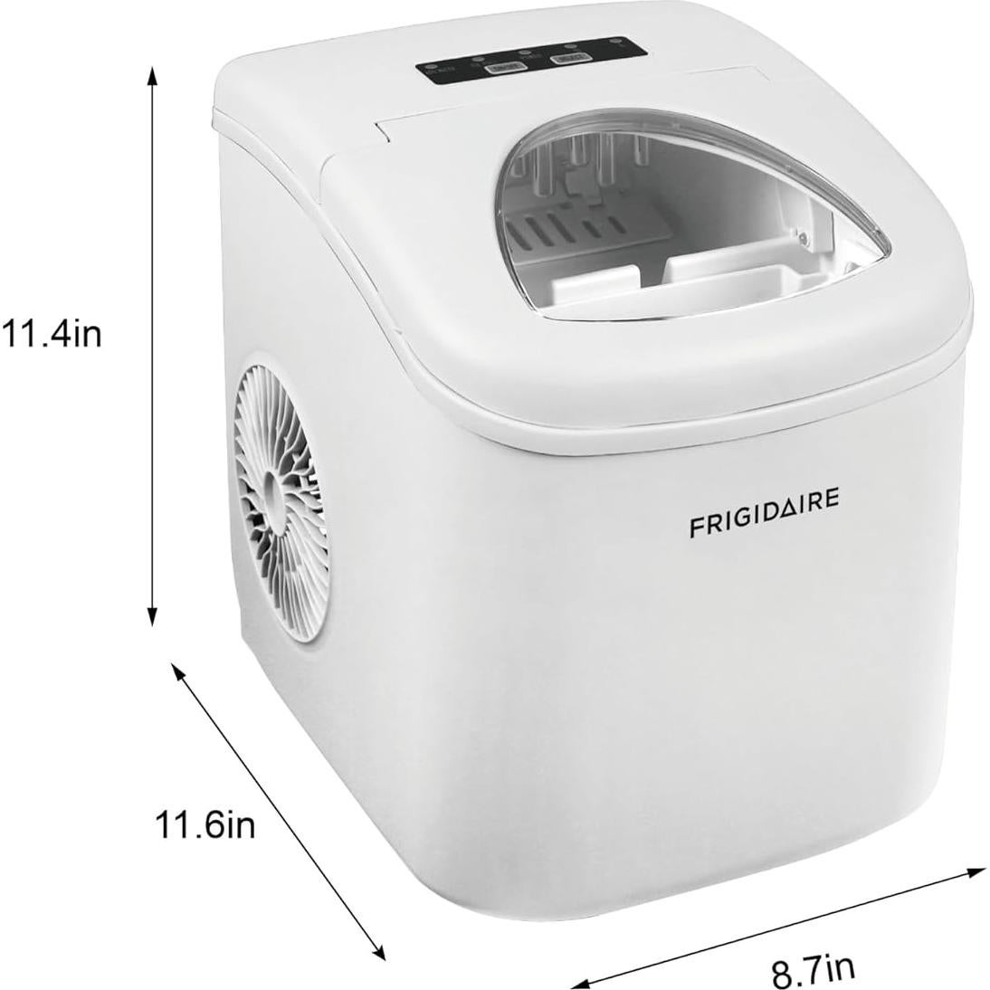 Máquina de Hielo Frigidaire Compacta 11.79 kg Blanca