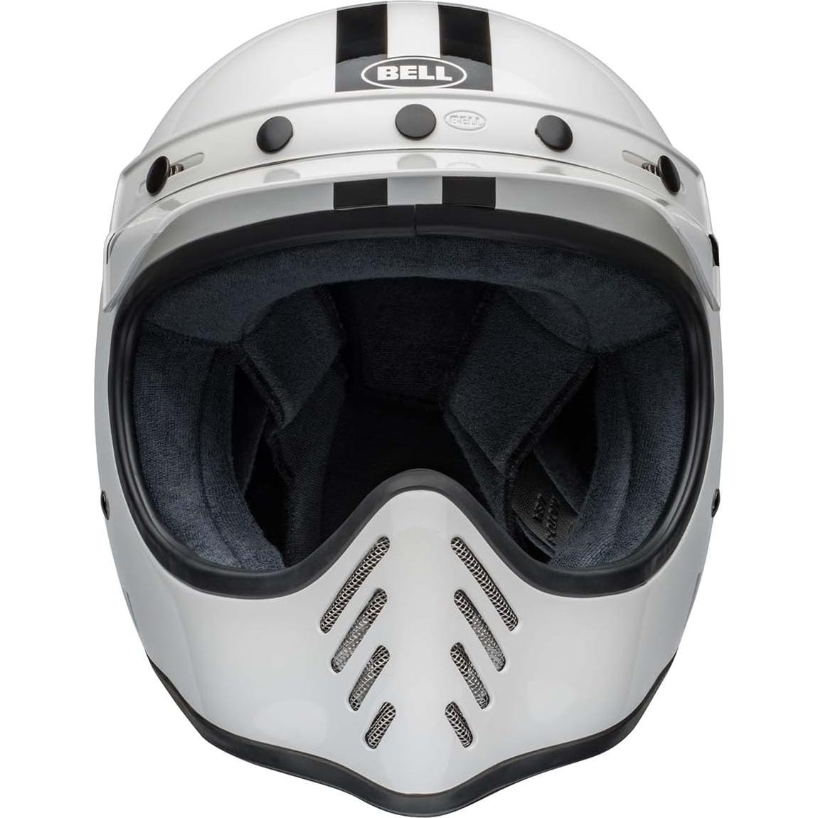 Casco de motocicleta BELL Moto-3 Steve McQueen XL Blanco/Negro