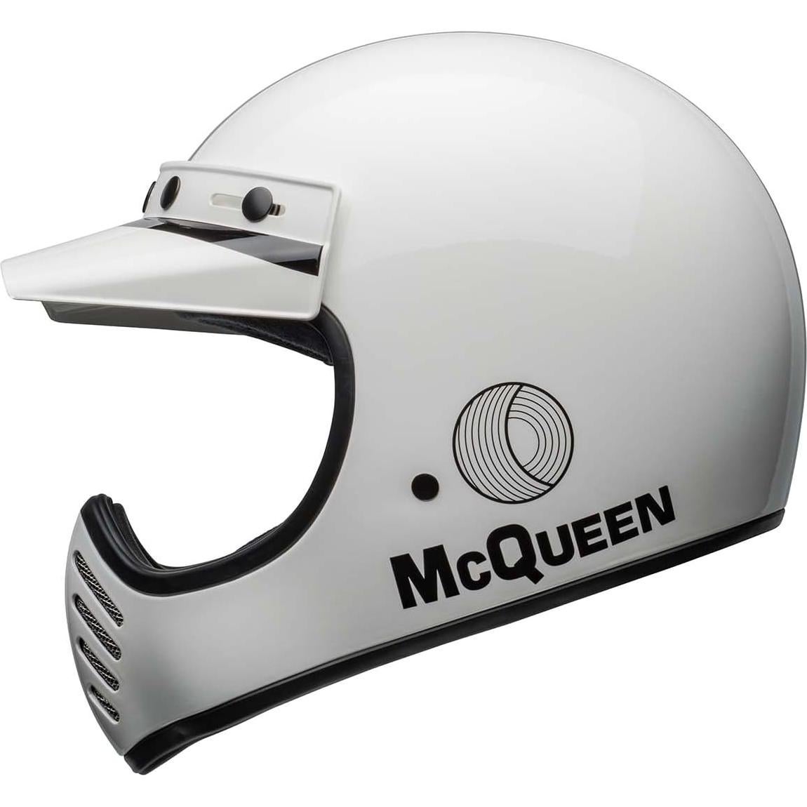 Casco de motocicleta BELL Moto-3 Steve McQueen XL Blanco/Negro