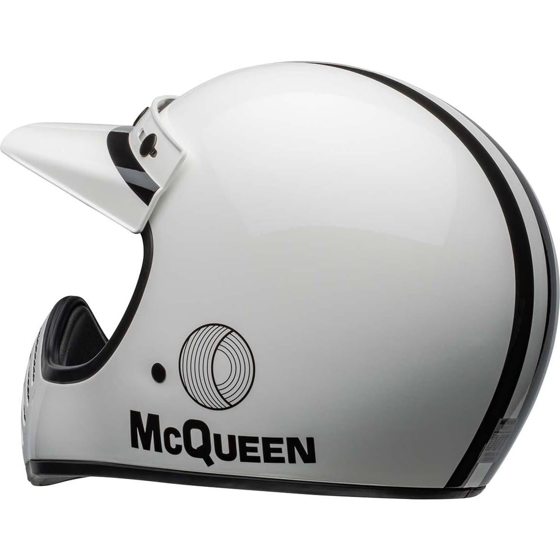 Casco de motocicleta BELL Moto-3 Steve McQueen XL Blanco/Negro