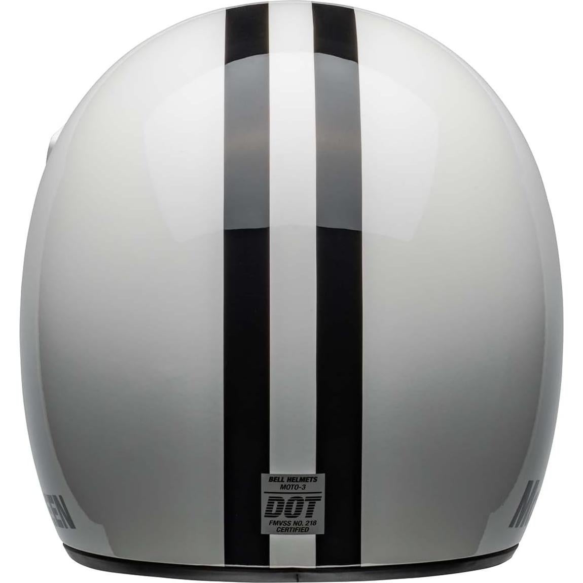 Casco de motocicleta BELL Moto-3 Steve McQueen XL Blanco/Negro