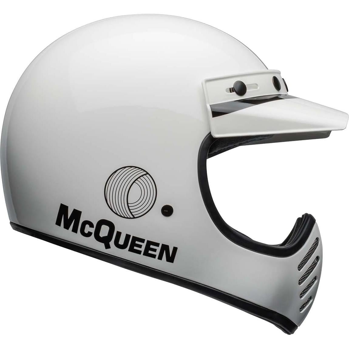 Casco de motocicleta BELL Moto-3 Steve McQueen XL Blanco/Negro