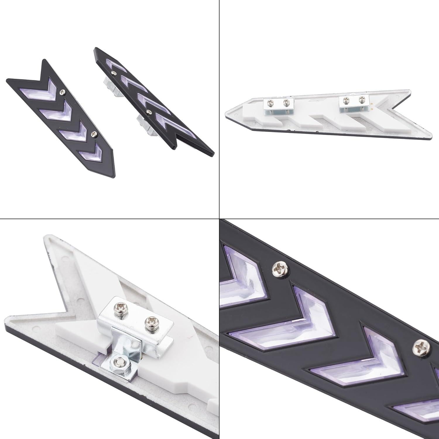 Soporte de Limpiaparabrisas ATMOMO 2 Pcs Spoiler Negro 17.5x4.5cm