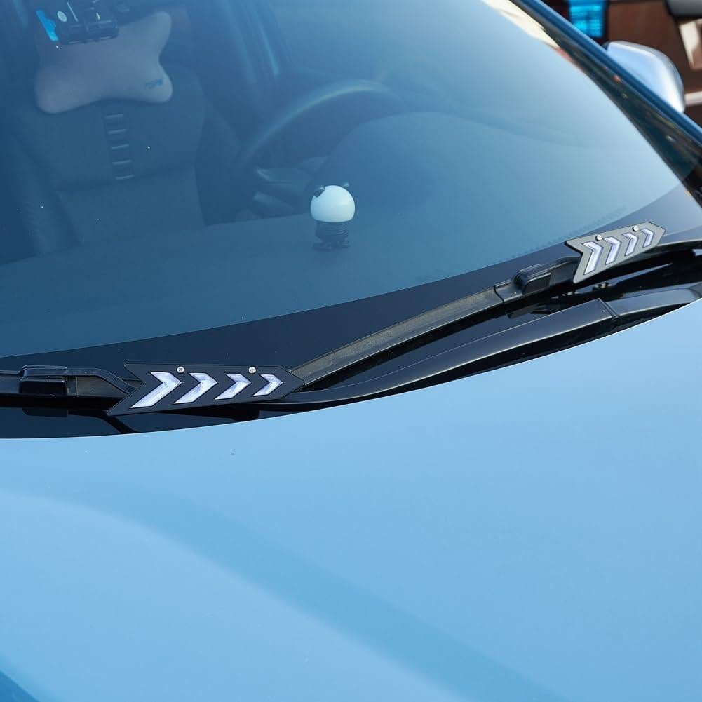 Soporte de Limpiaparabrisas ATMOMO 2 Pcs Spoiler Negro 17.5x4.5cm