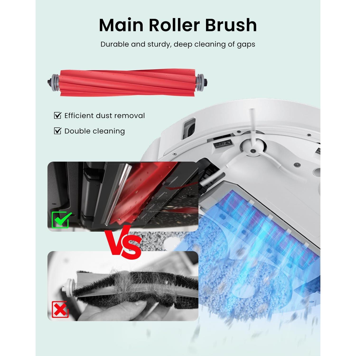 Kit de Accesorios de Repuesto Rrochio para Roborock Qrevo Pro