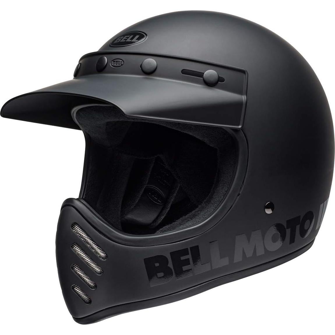 Casco Bell Moto-3 Negro Mate Brillante Mediano 1,96 kg