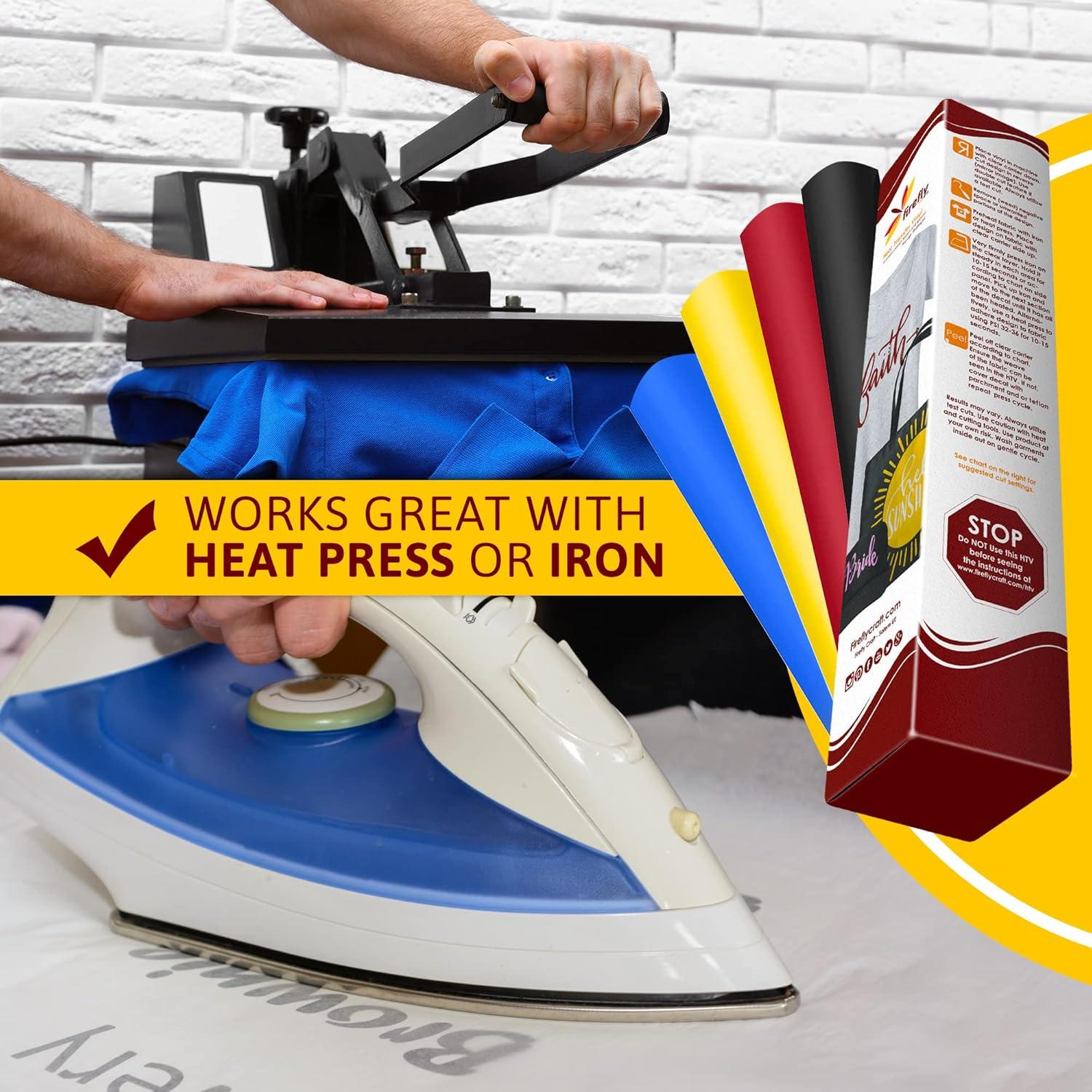 Hojas de Vinilo de Transferencia de Calor Firefly Craft 3D Negro 30.48x50.8 cm