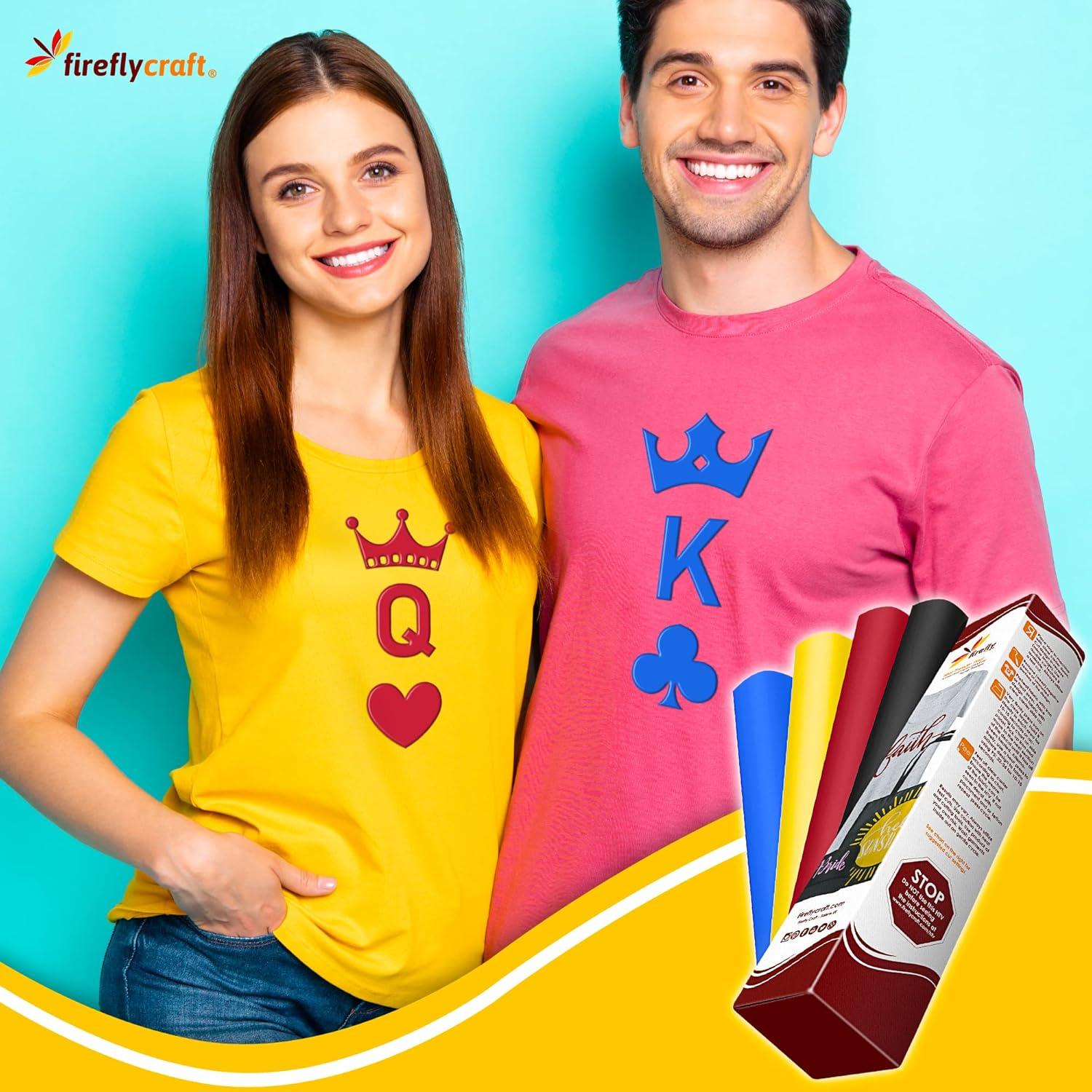 Hojas de Vinilo de Transferencia de Calor Firefly Craft 3D Negro 30.48x50.8 cm