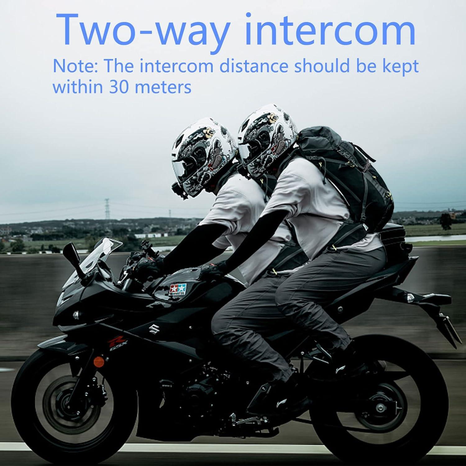 Intercomunicador Wipeeyes E1 para casco de moto IPX6