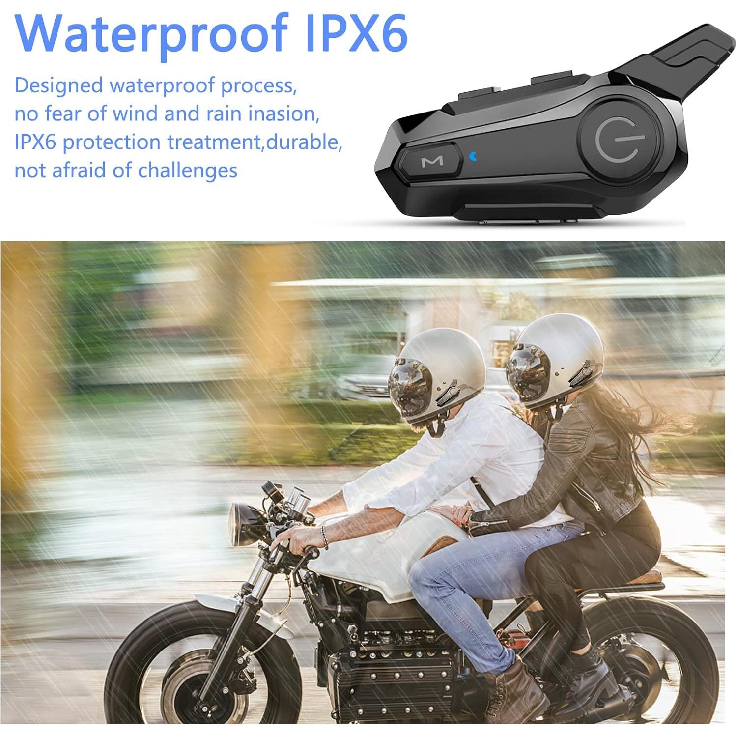 Intercomunicador Wipeeyes E1 para casco de moto IPX6