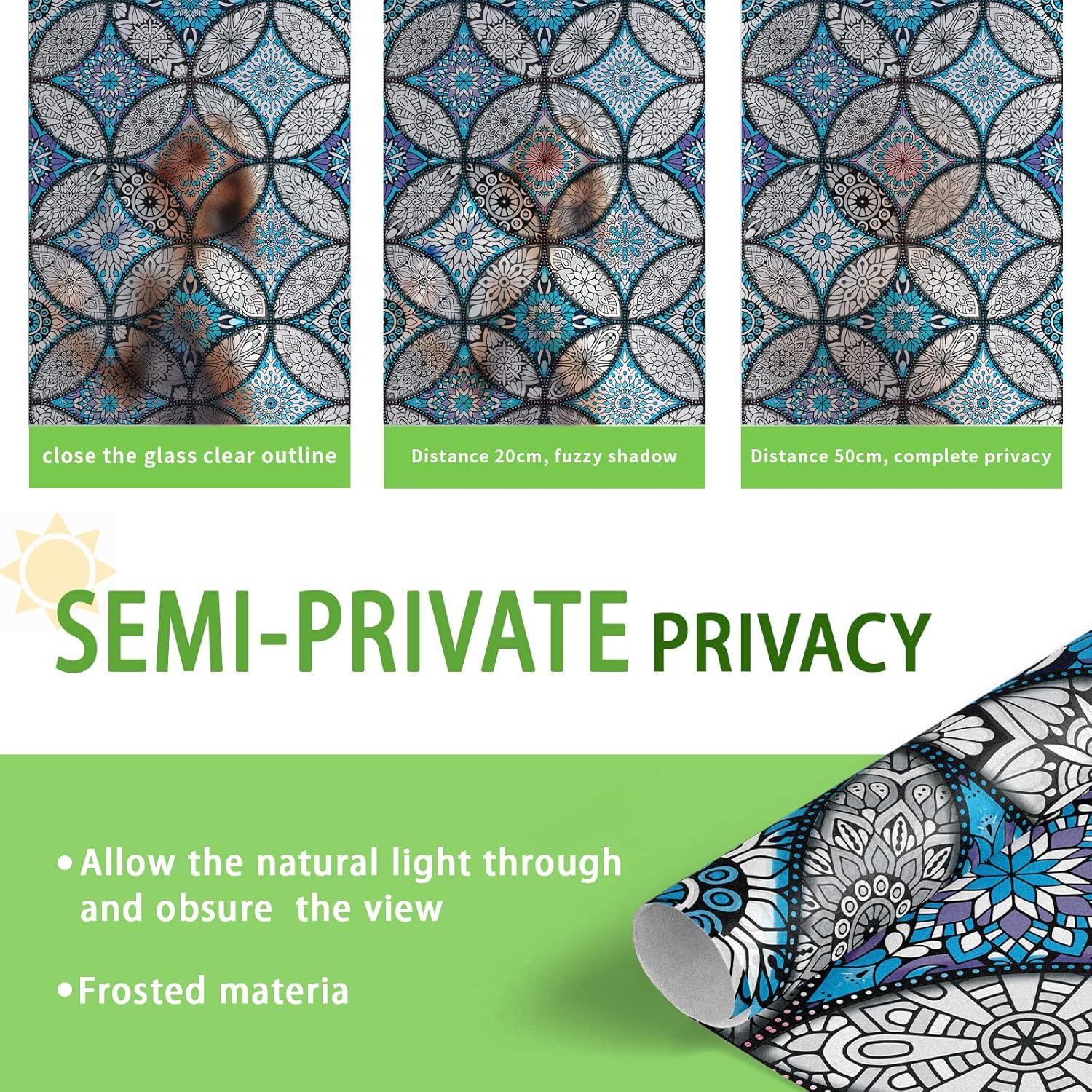 Película de Privacidad Azul JiffDiff 200x44 cm PVC