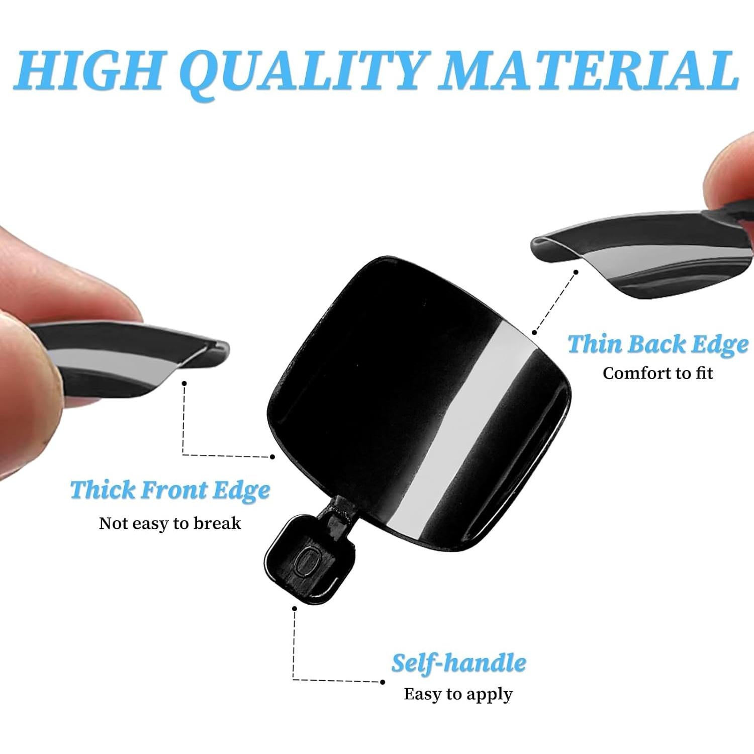 120 Uñas Postizas Cortas para Dedos de los Pies Lifextol - Negro