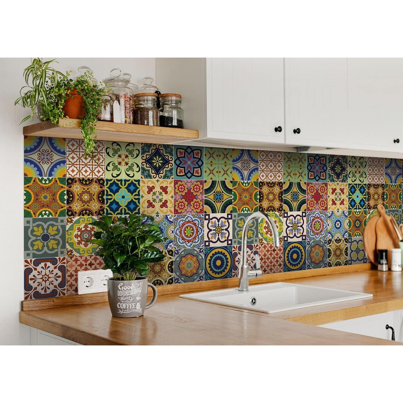 Pegatinas de Azulejos Mi Alma 24 PC 10x10 cm Impermeables