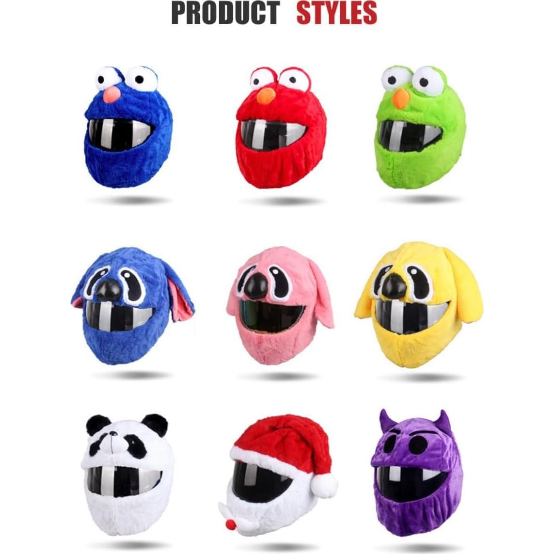 Cubierta de Casco de Motocicleta HTLNUZD Peluche Tiburón