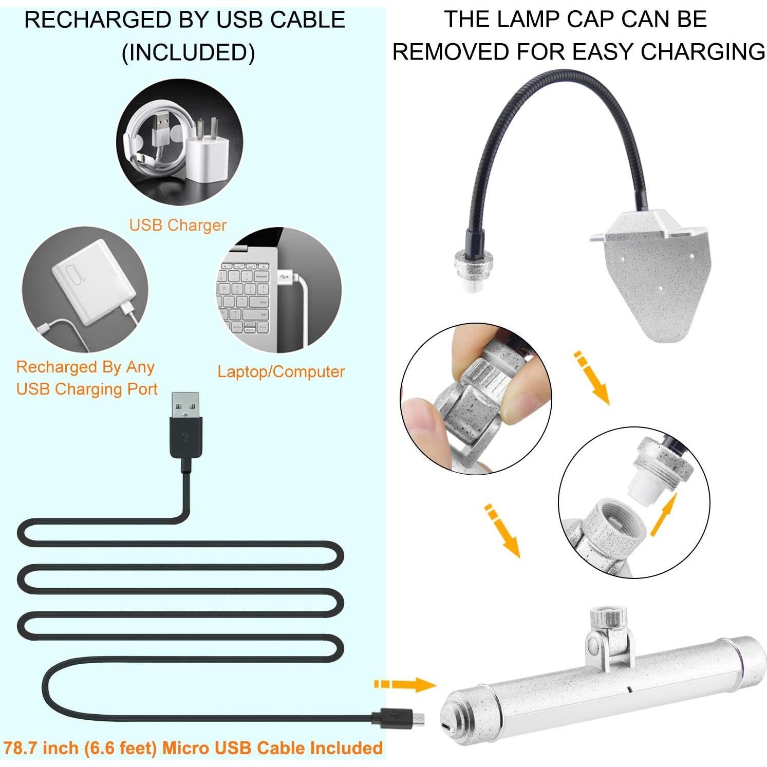 Luz de Imagen LED Inalámbrica BIGMONAT B600 Plata 3 Modos